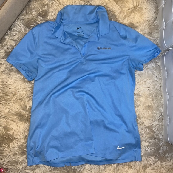 NIKE GOLF WOMEN SZ.M BLUE GOLF SHIRT - Picture 1 of 3
